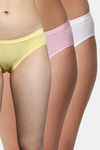 Bleeding Heart Medium Rise Full Coverage Bikini Panty (Pack of 3) - Multicolor — thumbnail 1